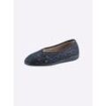 Hausballerinas CASUAL LOOKS, Damen, Gr. 36, blau (marine), Textil, modisch, Schuhe