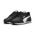 Sneaker PUMA "ST RUNNER V4 L" Gr. 40, schwarz-weiß (puma schwarz, puma weiß), Leder, Schuhe