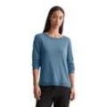 Langarmshirt MARC O'POLO "aus Organic Cotton" Gr. S, blau, Damen, Obermaterial: 100% Baumwolle, unifarben, Shirts