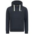 Kapuzensweatshirt DEPROC ACTIVE "LinusCMYK II MEN" Gr. L (52), blau (navy) Herren Sweatshirts weiche Fleecejacke mit Kängurutasche