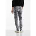 Gerade Jeans STREET ONE MEN Gr. 30, Länge 32, grau (light random wash) Herren Jeans Middle Waist