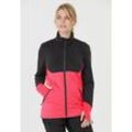 Sweatjacke WHISTLER "Cloudmont", Damen, Gr. 36, schwarz (schwarz, pink), 91% Polyester, 9% Elasthan, unifarben, sportlich, normal, ohne Ausschnitt, Langarm, Sweatjacken, in atmungsaktiver Stretch-Qualität