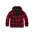 Allwetterjacke BRANDIT "Brandit Damen Kids Teddyfleecejacket Hood" Gr. 146/152, rot (rot, schwarz) Mädchen Jacken