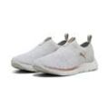 Slip-On Sneaker PUMA "SOFTRIDE REMI SLIP-ON KNIT WN'S" Gr. 42, rosa (ash gray, puma weiß, rose gold), Textil, Schuhe