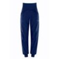 Sporthose WINSHAPE "Functional Comfort Leisure Time Trousers LEI101C", Damen, Gr. L, Normalgrößen, blau (dunkelblau), 85% Polyester, 15% Elasthan, Hosen, High Waist