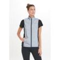 Funktionsweste ENDURANCE "Rumey W Light Night Vest", Damen, Gr. 34, silber (silberfarben, schwarz), 100% Polyester, sportlich, normal, hoch geschlossener Ausschnitt, Westen, mit top 360 Grad Sichtbarkeit im Dunkeln