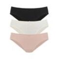 Jazz-Pants Slips VIVANCE Gr. 40/42, rosa (rosé. creme, schwarz), Damen, Doppelripp, Obermaterial: 95% Baumwolle, 5% Elasthan, unifarben, Unterhosen, aus weicher Rippware, mit zartem Röschen vorn