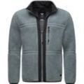 Plüschjacke RAGWEAR "Noory", Herren, Gr. L (52), grau, Plüsch, Material: 100% Polyester, sportlich, gerade hüftlang, hoch geschlossener Ausschnitt, Langarm Ärmel ohne Ärmelschlitz abgesteppte Kante, Jacken, Herren Basic Teddy-Fleece Jacke