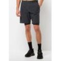 Bikerhose JACK WOLFSKIN "BIKE COMMUTE SHORTS M" Gr. S (48), Normalgrößen, grau (phantom), Herren, OBERSTOFF: 89% POLYESTER, 11% ELASTHAN; Futter: 100% Hosen