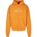 Kapuzensweatshirt MERCHCODE "Merchcode Herren Spring - Hello may Ultra Heavy Hoody", Herren, Gr. L, orange (forgottenorange), 100% Baumwolle, bedruckt, Langarm, Sweatshirts