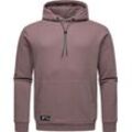 Kapuzenpullover RAGWEAR "Arrwen", Herren, Gr. L (52), lila (mauve), Sweatware, Material: 70% Baumwolle, 30% Polyester, Basic, gerade hüftbedeckend, hoch geschlossener Ausschnitt, Langarm Ärmel ohne Ärmelschlitz Rippstrickbündchen krempelbar, Pullover, Gemütlicher Herren Hoodie mit verstellbarer Kapuze