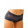 Panty LASCANA "Nina" Gr. 44/46, bunt (marine, nougat) Damen Unterhosen mit transparenter Spitze vorne