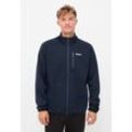 Fleecejacke BENCH. "WYLDEN", Herren, Gr. 58, blau (navy melange), Fleece, Obermaterial: 100% Polyester, meliert, casual, Langarm, Jacken