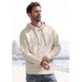 Hoodie H.I.S, Herren, Gr. S (44/46), beige, Sweatware, Obermaterial: 60% Baumwolle, 40% Polyester, unifarben, casual, regular fit, Rundhals, Langarm angesetztes Bündchen, Sweatshirts, Langarm Sweater mit Kapuze, aus Baumwollmischung