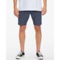 2-in-1-Shorts BILLABONG "Crossfire Mid", Herren, Gr. 30(S), blau (navy), 64% recyceltes Polyester, 22% Bio-Baumwolle, 8% Elastan, 6% Polyamid, Hosen