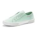 Sneaker LASCANA, Damen, Gr. 36, grün (mint), Obermaterial: 100% Textilmaterial. Futter: 100% Textilmaterial. Decksohle: 100% Textilmaterial. Laufsohle: 100% Synthetik, unifarben, casual, Schuhe Damenschuh Skaterschuh Slip-on-Sneaker Sneaker low Sommerschuh, Slipper, Halbschuh, Slip-On-Sneaker bequem zum Reinschlüpfen