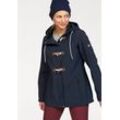 Outdoorjacke POLARINO "Große Größen", Damen, Gr. 40, blau (dunkelblau), Obermaterial: 96% Polyester, 4% Elasthan;Innenseite: 100% Polyester, unifarben, casual, figurumspielend, Langarm, Jacken, mit Knebelknöfen