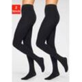 Thermostrumpfhose LAVANA Gr. S (36/38), schwarz, Damen, Obermaterial: 66% Baumwolle, 30% Polyester, 4% Elasthan, glattgestrickt, uni, Strumpfhosen, mit angerauter Innenseite