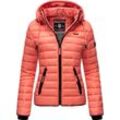 Steppjacke NAVAHOO "Lulana" Gr. M (38), orange (koralle) Damen Jacken leichte Übergangsjacke mit Kapuze