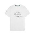 T-Shirt PUMA "Mercedes-AMG Petronas F1 Logo T-Shirt Herren", Herren, Gr. L, weiß, Obermaterial: 100% Baumwolle; Rippe: 20% Polyester, 80% Baumwolle, regular fit, Rundhals, Shirts