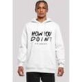 Sweatshirt F4NT4STIC "FRIENDS TV Serie How You Doin? WHT", Herren, Gr. 4XL, weiß, Obermaterial: 65% Baumwolle, 35% Polyester, casual, slim fit, Sweatshirts, Herren,Premium Merch,Slim-Fit,Kapuzenpullover,Bedruckt