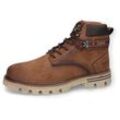 Schnürboots DOCKERS BY GERLI Gr. 45, braun, Herren, Lederimitat, Textil, used, Schuhe, Workerboots, Stiefel mit bequemem Schaftabschluss aus Textil