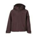 Softshelljacke ZIGZAG "MANONE MELANGE WATERPROOF", Kinder, Gr. 104, rot (weinrot), 100% Polyester, meliert, casual, normal, ohne Ausschnitt, Langarm, Jacken, mit weichem Innenfleece