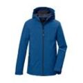 Softshelljacke KILLTEC "KOW 366 BYS SFTSHLL JCKT" Gr. 128, blau (dunkelblau) Kinder Jacken