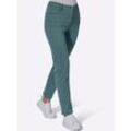 Bequeme Jeans CLASSIC BASICS, Damen, Gr. 215, Extrakurzgrößen, grün (jade), 97% Baumwolle, 3% Elasthan, unifarben, lang, Jeans