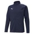 Trainingsjacke PUMA "TEAMLIGA TRAINING JACKET" Gr. M, blau (peacoat, puma weiß), Herren, Trikot, Obermaterial: 100% Polyester, unifarben, Jacken