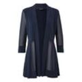 Longblazer HERMANN LANGE COLLECTION "HERMANN Collection Jerseyjacke / Langjacke Hänger" Gr. 38, blau (marine) Damen Blazer