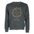 Sweatshirt TOP GUN "Target Disc TG20191028", Herren, Gr. 52 (L), blau (petrol), Obermaterial: 65% Baumwolle / 35% Polyester, Sweatshirts