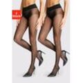 Feinstrumpfhose LASCANA Gr. M (40/42), schwarz, Damen, Obermaterial: 89% Polyamid, 11% Elasthan, unifarben, Strumpfhosen, matt transparent