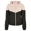 Anorak URBAN CLASSICS "Urban Classics Damen Ladies Arrow Windbreaker", Damen, Gr. L, pink (lightpink, schwarz), 100% Polyester, mehrfarbig, casual, normal, ohne Ausschnitt, Langarm, Jacken