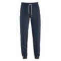 Jogginghose OCEAN SPORTSWEAR "Relaxed Cut" Gr. L (52/54), N-Gr, blau (marine (aus recyceltem polyester)), Herren, Obermaterial: 63% Polyester, 32% Baumwolle, 5% Elasthan, Hosen