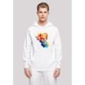 Kapuzenpullover F4NT4STIC "Basketball Sport Player HOODIE", Herren, Gr. L, weiß, Obermaterial: 50% Baumwolle, 50% Polyester, casual, relaxed fit, Langarm, Pullover, Print