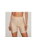 Formhose LASCANA Gr. 32/34, beige (puder), Damen, Microtouch, Obermaterial: 75% Polyamid, 25% Elasthan, Unterhosen, mit langem Bein, aus weichem Microtouch-Material