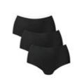 High-Waist-Slip ANITA SINCE 1886 "Essential High-Waist- Slip 3-er Pack", Damen, Gr. L/XL, schwarz, Stoff, Obermaterial: 80% Polyamid, 20% Elasthan, clean, unifarben, normal, Unterhosen, unsichtbar unter enger Kleidung, nahtlos, dehnbar