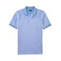 Poloshirt OLYMP "Casual", Herren, Gr. L, blau (hellblau), Piquu00e9, Obermaterial: 100% Baumwolle, casual, Shirts, Two-Tone Piqué, Seitenschlitzen im Saum