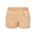 Sweatshorts URBAN CLASSICS "Urban Classics Damen Ladies Towel Washed Sweat Shorts" Gr. 4XL, US-Größen, orange (paleorange), Damen, 70% Baumwolle, 30% Polyester, unifarben, Hosen