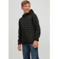 Steppjacke JACK & JONES JUNIOR "JJEMULTI QUILTED JACKET NOOS JNR", Jungen, Gr. 128, schwarz, Web, Obermaterial: 100% Polyester. Futter: 100% Polyester. Wattierung: 100% Polyester, unifarben, modisch, normal, Langarm mit Gummizug, Jacken