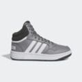 Sneaker ADIDAS SPORTSWEAR "HOOPS MID 3.0 K" Gr. 34, grau (grau three, cloud weiß, six) Schuhe