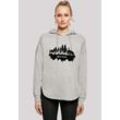 Kapuzenpullover F4NT4STIC "Cities Collection - New York skyline", Damen, Gr. L, grau, Obermaterial: 100% Baumwolle, casual, oversize, Pullover, Print