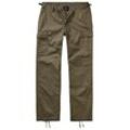 Cargohose BRANDIT "Brandit Damen Ladies BDU Ripstop Trouser", Damen, Gr. 26, Normalgrößen, grün (olive), 100% Baumwolle, normal, Hosen