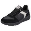 Sneaker RIEKER EVOLUTION Gr. 41, schwarz (schwarz, grau) Herren Schuhe Freizeitschuh, Halbschuh, Schnürschuh mit gepolstertem Schaftrand