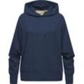 Kapuzensweatshirt RAGWEAR "Tonna", Damen, Gr. L (40), blau (navy), Sweatware, Material: 67% Polyester, 28% Viskose, 5% Elasthan, casual, oversize hüftbedeckend, hoch geschlossener Ausschnitt, Langarm Raglanärmel Rippbündchen, Sweatshirts, Moderner Damen Hoodie in angesagtem Oversize-Schnitt