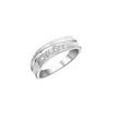 Fingerring ZEEME "925/- Sterling Silber rhodiniert Zirkonia" Fingerringe Gr. 054 (17,2), Silber 925 (Sterlingsilber), weiß (weiß, weiß) Damen