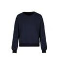 Sweatshirt TRIGEMA "TRIGEMA Dünnes Sweatshirt" Gr. L, blau (navy) Damen Sweatshirts