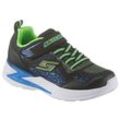 Sneaker SKECHERS "Blinkschuh Erupters III", Kinder, Gr. 36, bunt (schwarz, grün, blau), Textil, Synthetik, sportlich, Schuhe, Klettverschluss und Gummiband, Freizeitschuh, Halbschuh, Schnürschuh