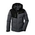 Steppjacke KILLTEC "KOW 376 BYS QLTD JCKT", Kinder, Gr. 128, grau (anthrazit), Oberstoff: 100% Polyester, Futter: 100% Polyester, Wattierung: 100% Polyester, sportlich, Jacken